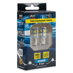 S022A T15/белый/(BA15S) 13SMD 5050 12V 1 contact, коробка 2 шт.